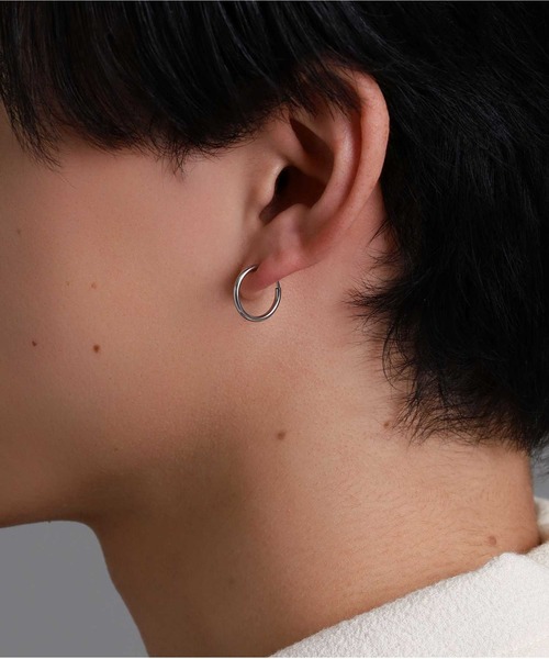 LION HEART（ライオンハート）の「【限定展開】“LH-1”プレーンイヤリング/サージカルステンレス（金属アレルギー対応）【LION HEART / ライオンハート】（イヤリング・メンズ・シルバー・M/L）」の22枚目の写真