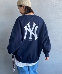 [FANATICS/ファナティクス] 別注 MLB HOME バックロゴプリントクルーネックスウェット