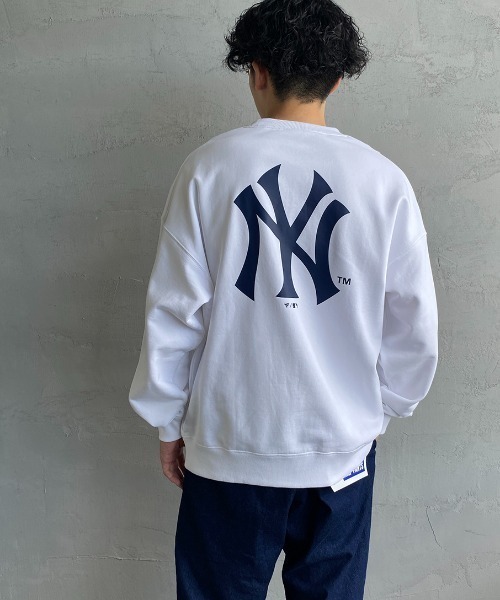 MLB（メジャーリーグベースボール）の「[FANATICS/ファナティクス] 別注 MLB HOME バックロゴプリントクルーネックスウェット（スウェット・レディース・ホワイト系/ネイビー/グリーン/ホワイト・XL/M/XXL/L）」の14枚目の写真