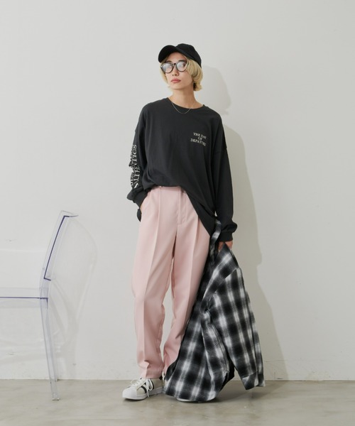 Auntie Rosa Holiday（アンティローザホリデー）の「アソートプリントロンT（Tシャツ/カットソー・レディース・ホワイト/グリーン/チャコールグレー/アイボリー・FREE）」の9枚目の写真