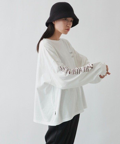 Auntie Rosa Holiday（アンティローザホリデー）の「アソートプリントロンT（Tシャツ/カットソー・レディース・ホワイト/グリーン/チャコールグレー/アイボリー・FREE）」の5枚目の写真