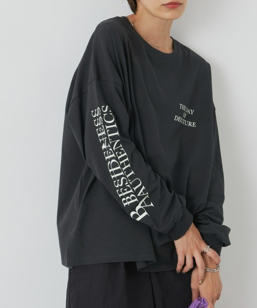 Auntie Rosa Holiday（アンティローザホリデー）の「アソートプリントロンT（Tシャツ/カットソー・レディース・ホワイト/グリーン/チャコールグレー/アイボリー・FREE）」の6枚目の写真