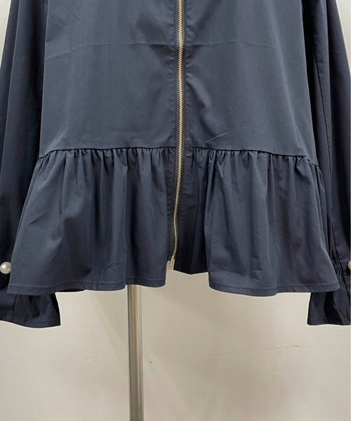 PICCIN（ピッチン）の「袖パールペプラムジップブルゾン（ブルゾン・レディース・ブラック/ネイビー/キャメル/サンドベージュ・M）」の18枚目の写真