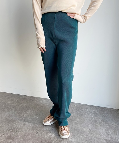 CPCM（シーピーシーエム）の「セルフカット細見えプリーツカラーパンツ（その他パンツ・レディース・ブラック/グリーン/ボルドー/アイボリー・FREE）」の20枚目の写真