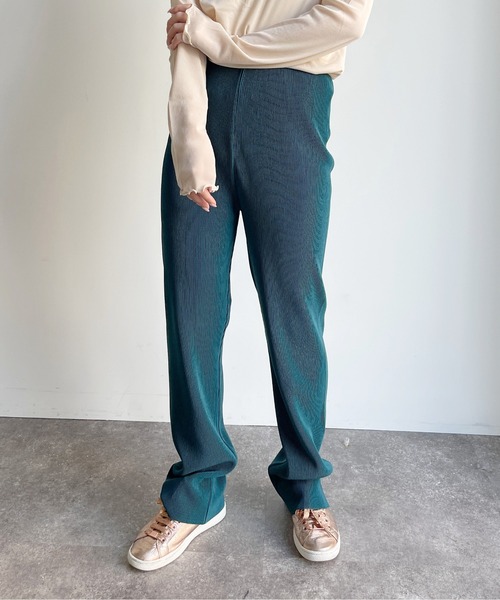 CPCM（シーピーシーエム）の「セルフカット細見えプリーツカラーパンツ（その他パンツ・レディース・ブラック/グリーン/ボルドー/アイボリー・FREE）」の21枚目の写真
