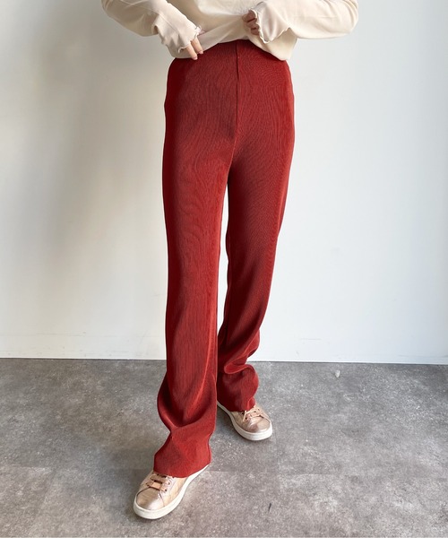 CPCM（シーピーシーエム）の「セルフカット細見えプリーツカラーパンツ（その他パンツ・レディース・ブラック/グリーン/ボルドー/アイボリー・FREE）」の22枚目の写真