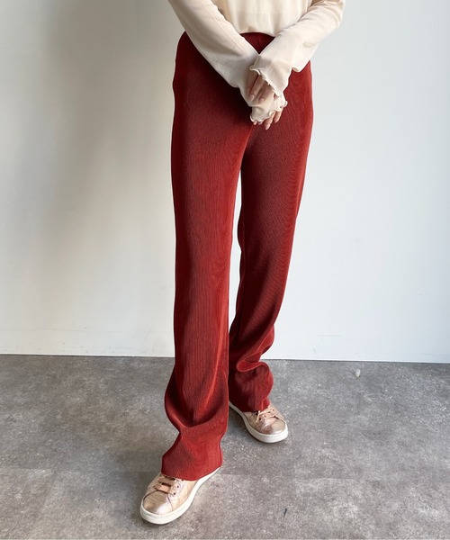 CPCM（シーピーシーエム）の「セルフカット細見えプリーツカラーパンツ（その他パンツ・レディース・ブラック/グリーン/ボルドー/アイボリー・FREE）」の17枚目の写真
