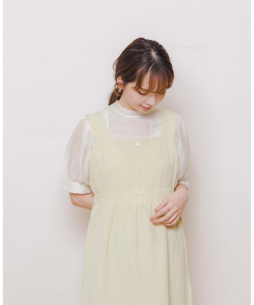 flower（フラワー）の「シアーバルーンブラウス（シャツ/ブラウス・レディース・アイボリー/ピンク/グレー・FREE）」の6枚目の写真