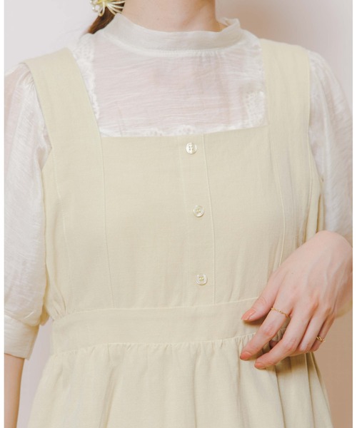 flower（フラワー）の「シアーバルーンブラウス（シャツ/ブラウス・レディース・アイボリー/ピンク/グレー・FREE）」の13枚目の写真