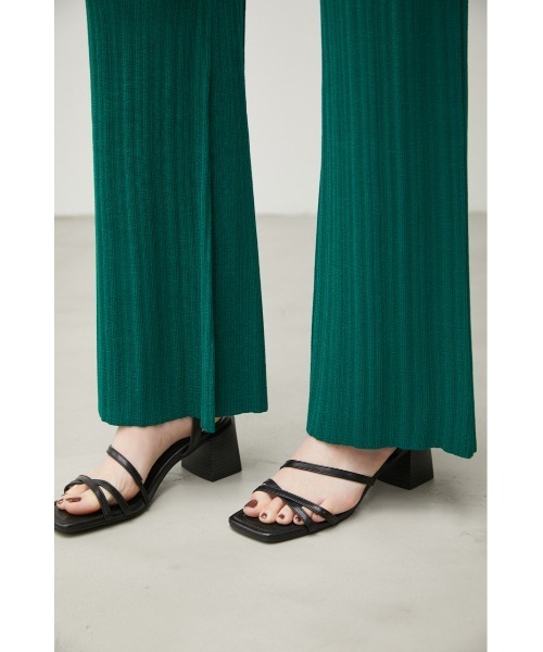 AZUL by moussy（アズールバイマウジー）の「RIB KNIT STRAIGHT WIDE PT/リブニットストレートワイドパンツ（その他パンツ・レディース・ベージュ/グリーン/ブラック・MEDIUM/SMALL）」の14枚目の写真