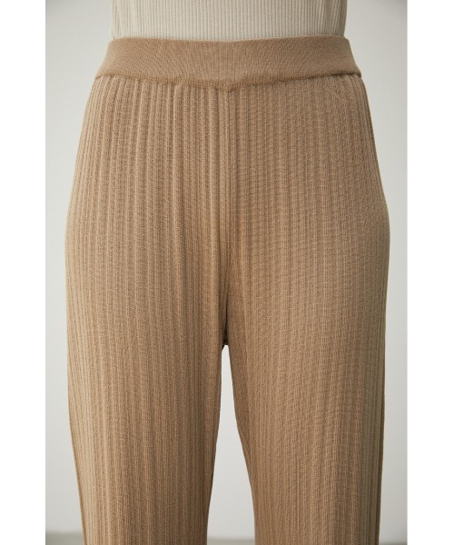 AZUL by moussy（アズールバイマウジー）の「RIB KNIT STRAIGHT WIDE PT/リブニットストレートワイドパンツ（その他パンツ・レディース・ベージュ/グリーン/ブラック・MEDIUM/SMALL）」の15枚目の写真