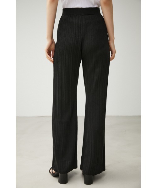 AZUL by moussy（アズールバイマウジー）の「RIB KNIT STRAIGHT WIDE PT/リブニットストレートワイドパンツ（その他パンツ・レディース・ベージュ/グリーン/ブラック・MEDIUM/SMALL）」の16枚目の写真