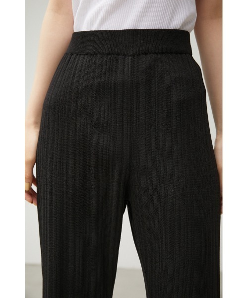 AZUL by moussy（アズールバイマウジー）の「RIB KNIT STRAIGHT WIDE PT/リブニットストレートワイドパンツ（その他パンツ・レディース・ベージュ/グリーン/ブラック・MEDIUM/SMALL）」の19枚目の写真