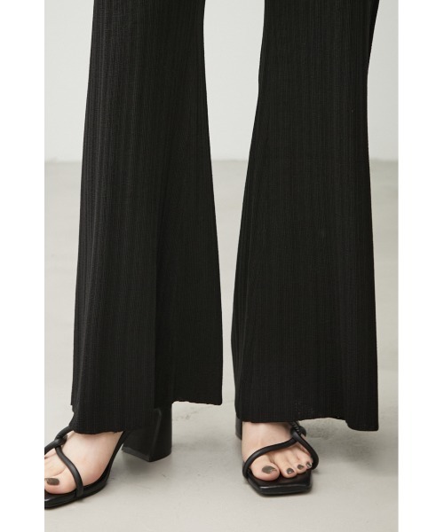 AZUL by moussy（アズールバイマウジー）の「RIB KNIT STRAIGHT WIDE PT/リブニットストレートワイドパンツ（その他パンツ・レディース・ベージュ/グリーン/ブラック・MEDIUM/SMALL）」の6枚目の写真