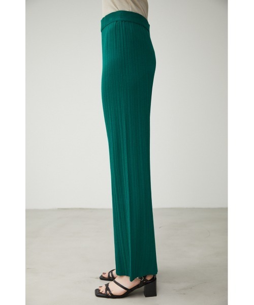 AZUL by moussy（アズールバイマウジー）の「RIB KNIT STRAIGHT WIDE PT/リブニットストレートワイドパンツ（その他パンツ・レディース・ベージュ/グリーン/ブラック・MEDIUM/SMALL）」の17枚目の写真