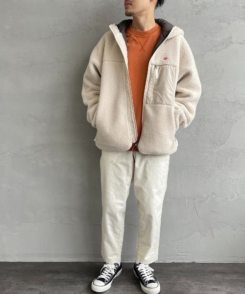 DANTON（ダントン）の「【WEB限定】[DANTON/ダントン] インサレーション ボアフリースフードジャケット（ブルゾン・レディース・チャコールグレー/ベージュ/ライトベージュ・S/M/L）」の5枚目の写真