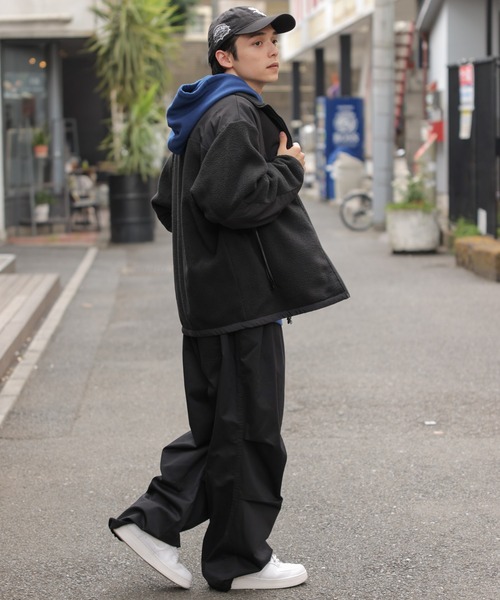 WEGO(ウィゴー)の「WEGO/フリースブルゾン(ブルゾン・メンズ・ホワイト/ブラック・MEDIUM/LARGE)」の14枚目の写真