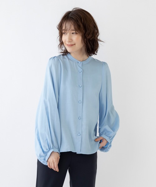 Sono - sono sononavy ネイビー　ドレーピーレディブラウス Sono - sono sononavy ネイビー ドレーピーレディブラウスの通販