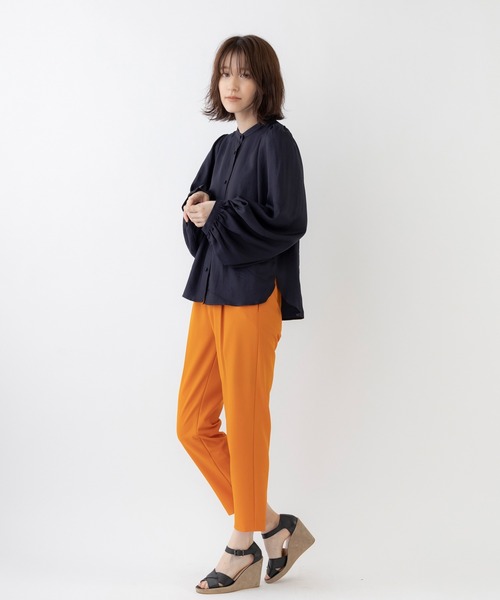 sono sononavy ホワイト　ドレーピーレディブラウス Sono（ソーノ）の「【SONO/ソーノ】ドレーピーレディブラウス