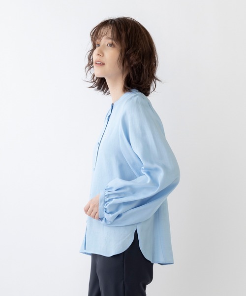 Sono - sono sononavy ネイビー　ドレーピーレディブラウス Sono - sono sononavy ネイビー ドレーピーレディブラウスの通販
