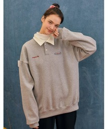 A'GEM/9 × .kom『muah muah/ムーアムーア』COMBI STITCH LOGO NAPPING MTM/コンビステッチロゴ ナッピング スウェットシャツ