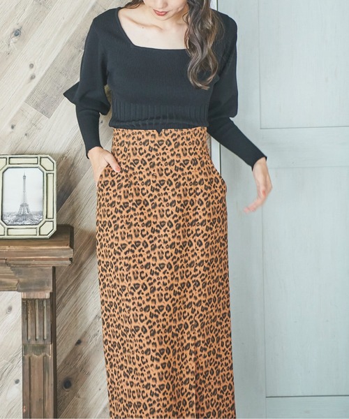 FREE'S MART（フリーズマート）の「◇スクエアネックボリュームスリーブショート丈ニット（ニット/セーター・レディース・ホワイト/ブラック/グレー/イエロー・FREE）」の22枚目の写真