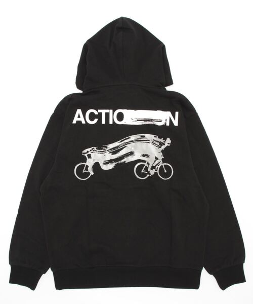 Manhattan Portage（マンハッタンポーテージ）の「Sweat Parka（パーカー・メンズ・ブラック/ホワイト・MEDIUM/LARGE）」の11枚目の写真