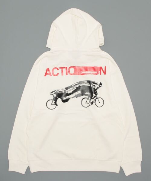 Manhattan Portage（マンハッタンポーテージ）の「Sweat Parka（パーカー・メンズ・ブラック/ホワイト・MEDIUM/LARGE）」の6枚目の写真