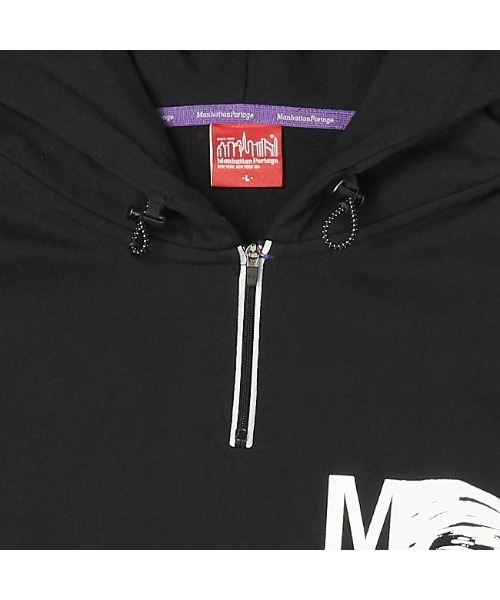 Manhattan Portage（マンハッタンポーテージ）の「Sweat Parka（パーカー・メンズ・ブラック/ホワイト・MEDIUM/LARGE）」の5枚目の写真