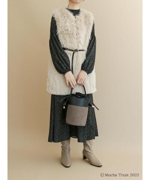 Te chichi（テチチ）の「ファーベスト（ベスト・レディース・ベージュ/モカ・ﾌﾘ-）」の4枚目の写真