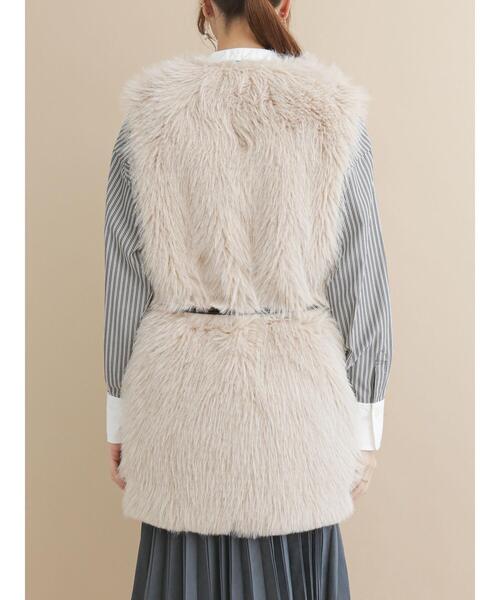 Te chichi（テチチ）の「ファーベスト（ベスト・レディース・ベージュ/モカ・ﾌﾘ-）」の8枚目の写真