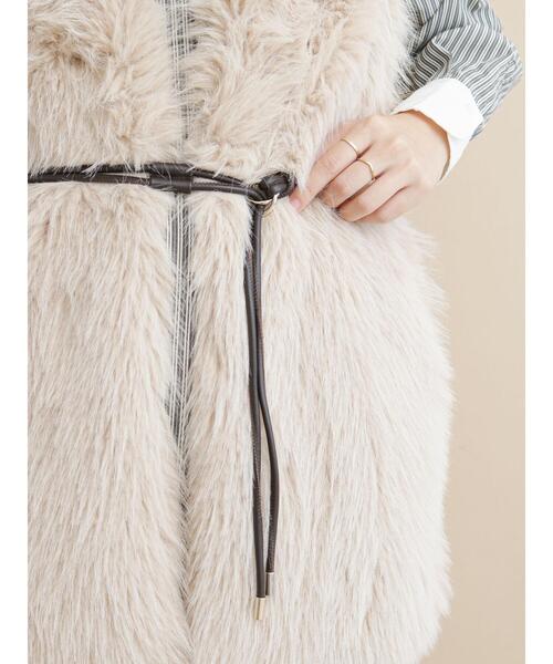 Te chichi（テチチ）の「ファーベスト（ベスト・レディース・ベージュ/モカ・ﾌﾘ-）」の10枚目の写真