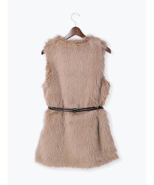 Te chichi（テチチ）の「ファーベスト（ベスト・レディース・ベージュ/モカ・ﾌﾘ-）」の14枚目の写真