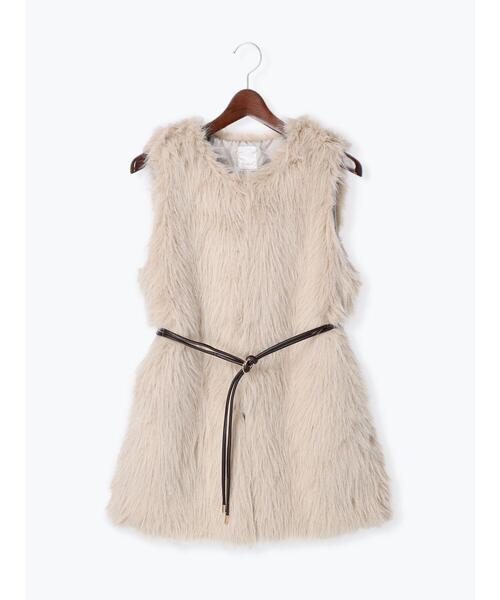 Te chichi（テチチ）の「ファーベスト（ベスト・レディース・ベージュ/モカ・ﾌﾘ-）」の20枚目の写真