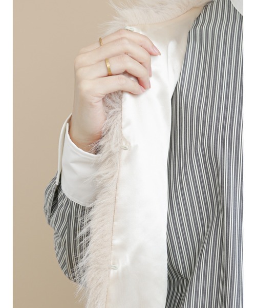 Te chichi（テチチ）の「ファーベスト（ベスト・レディース・ベージュ/モカ・ﾌﾘ-）」の21枚目の写真