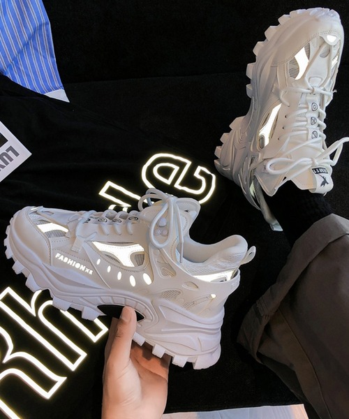 BENDER TOKYO（ベンダートウキョウ）の「ボリュームソール ダッドスニーカー 厚底 アグリーシューズ（スニーカー・メンズ・ベージュ/ホワイト/ブラック/グレー・26cm/28cm/25cm/27cm）」の13枚目の写真