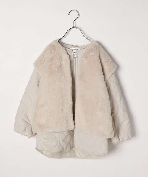 GLOBAL WORK（グローバルワーク）の「マルチwayファーベストコート/157687（その他アウター・キッズ・アイボリー/モカ/ブラウン系その他2・100cm/110cm/120cm/130cm/140cm/150cm/160cm）」の13枚目の写真