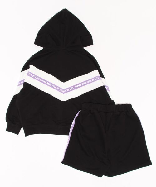 Right-on(ライトオン)の「【VIVIAN BLUE】シェブロンセットアップ(その他トップス・キッズ・ブルー/ブラック・130/150/140/120)」の3枚目の写真