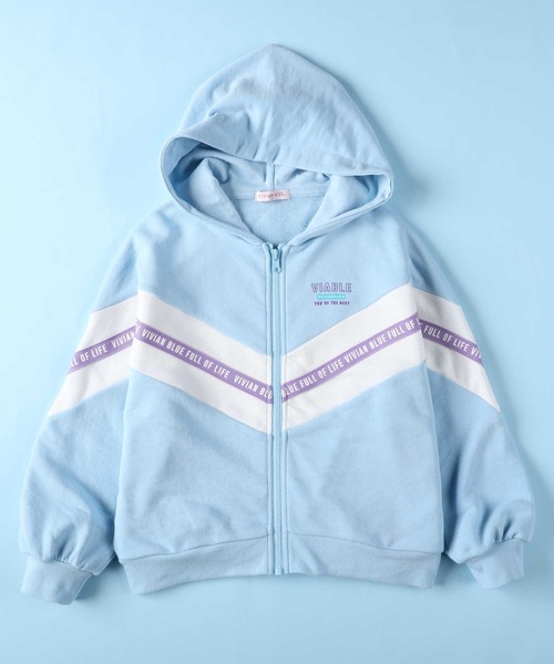 Right-on(ライトオン)の「【VIVIAN BLUE】シェブロンセットアップ(その他トップス・キッズ・ブルー/ブラック・130/150/140/120)」の14枚目の写真