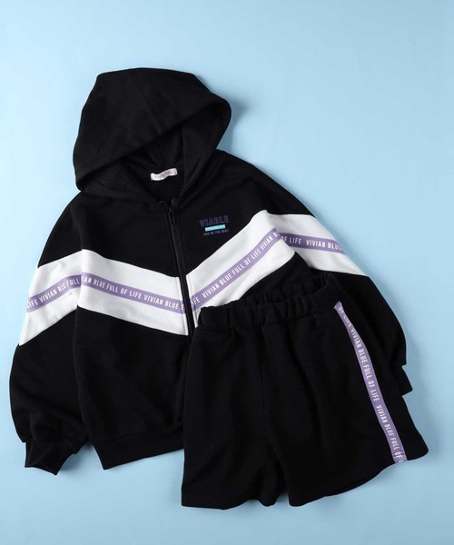 Right-on(ライトオン)の「【VIVIAN BLUE】シェブロンセットアップ(その他トップス・キッズ・ブルー/ブラック・130/150/140/120)」の7枚目の写真