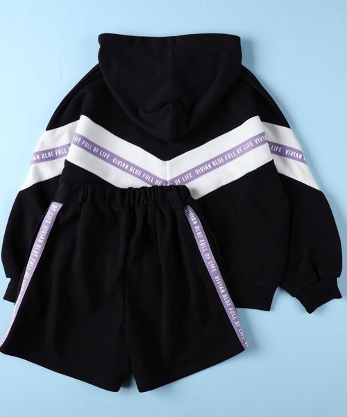 Right-on(ライトオン)の「【VIVIAN BLUE】シェブロンセットアップ(その他トップス・キッズ・ブルー/ブラック・130/150/140/120)」の9枚目の写真