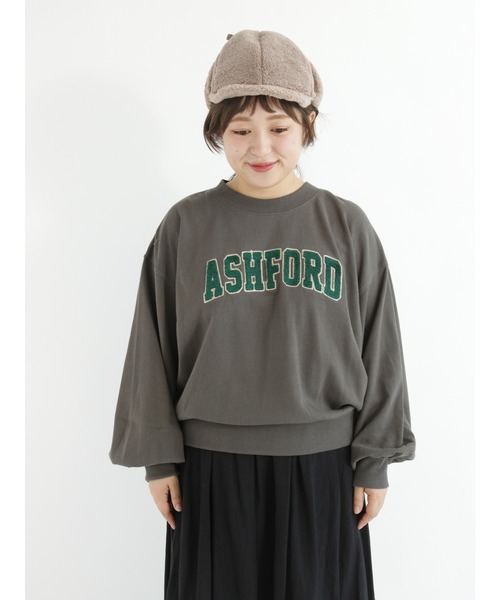 Samansa Mos2（サマンサ モスモス）の「さがら刺繍ロゴトレーナー（Tシャツ/カットソー・レディース・イエロー/チャコール/キナリ/グリーン・ﾌﾘ-）」の19枚目の写真