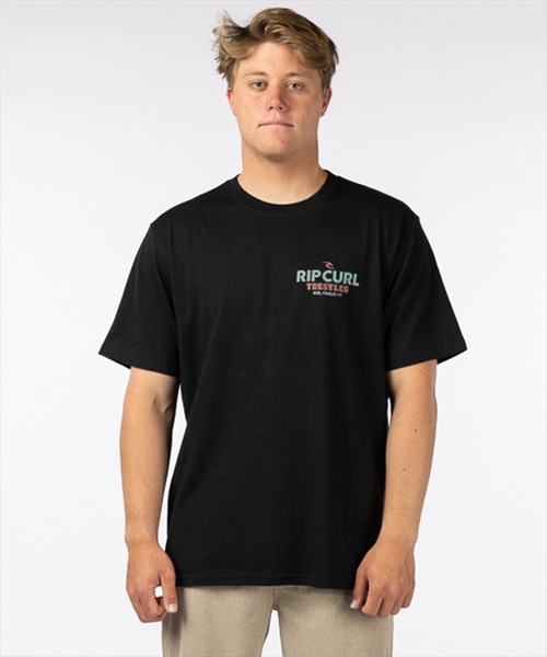 rip curl（リップカール）の「【RIPCURL（リップカール）】LOGO WITH ART S/S TEE 半袖Tシャツ　バックプリント（Tシャツ/カットソー・メンズ・ブラック/ホワイト・XX-LARGE/MEDIUM/LARGE/SMALL）」の6枚目の写真
