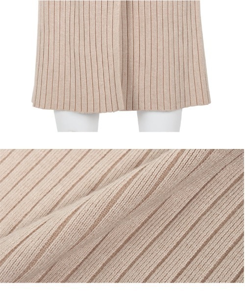 KOBE LETTUCE（コウベレタス）の「ストレッチリブニットタイトスカート（スカート・レディース・グレー/ベージュ/レッド/ブラック/ダークブラウン・FREE）」の7枚目の写真