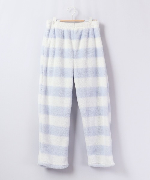 Ree&Mee（リーアンドミー）の「Ree&Mee 2点セット モコモコ ボア ボーダー セットアップ 上下セット ルームウェア パジャマ（ルームウェア/パジャマ・レディース・ピンク/ピンク系その他/ブルー系その他/ブルー・FREE）」の10枚目の写真