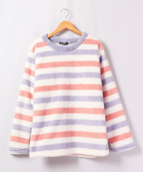 Ree&Mee（リーアンドミー）の「Ree&Mee 2点セット モコモコ ボア ボーダー セットアップ 上下セット ルームウェア パジャマ（ルームウェア/パジャマ・レディース・ピンク/ピンク系その他/ブルー系その他/ブルー・FREE）」の18枚目の写真