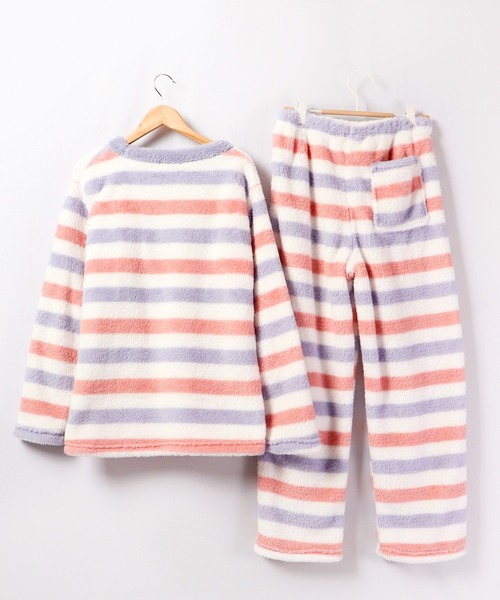 Ree&Mee（リーアンドミー）の「Ree&Mee 2点セット モコモコ ボア ボーダー セットアップ 上下セット ルームウェア パジャマ（ルームウェア/パジャマ・レディース・ピンク/ピンク系その他/ブルー系その他/ブルー・FREE）」の17枚目の写真