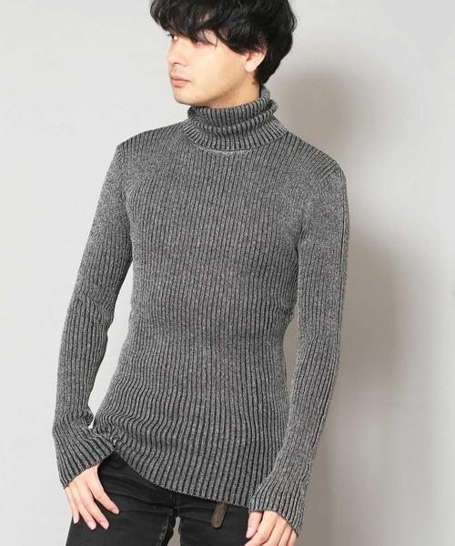 CERCA(チェルカ)の「bling leads/三者混ループヤーンRIB T/N(ニット/セーター・メンズ・ブラック/杢グレー/チャコールグレー/ワインレッド/ホワイト・MEDIUM/X-LARGE/LARGE)」の4枚目の写真