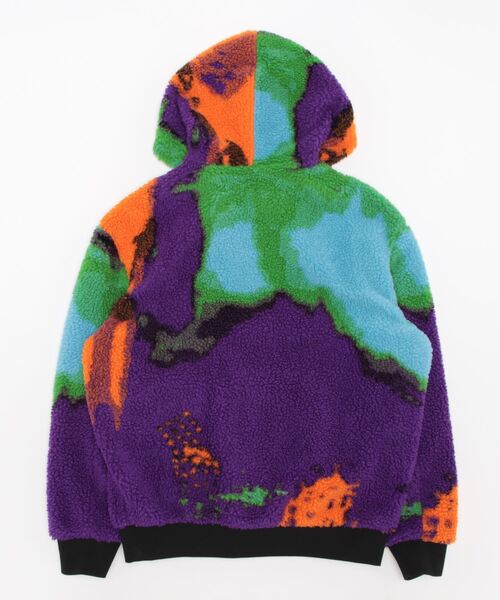 MSGM（エムエスジーエム）の「マーブルプリント テディクロスジャケット（ブルゾン・メンズ・パープル系・48/46/50/44）」の4枚目の写真