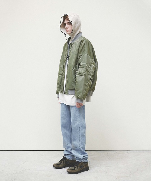 LIBERE（リベーレ）の「LIBERE リベーレ / MA-1 JACKET ミリタリージャケット / 225111-225112-225113（MA-1・メンズ・ブラック/グレー/カーキ・MEDIUM/SMALL/LARGE）」の22枚目の写真